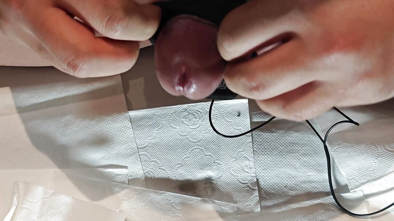 FIRST TIME E-Stim Cock & Balls Makes Me Moan Like a Desperate Slut - Electricity Controls My Cumshot!