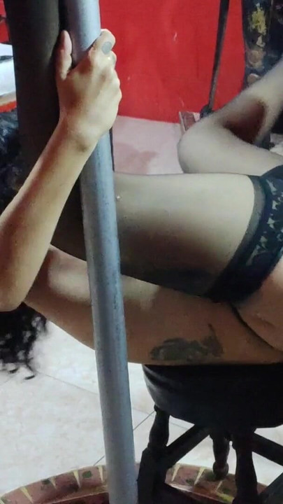 Stunning moment from "Woman Demonstrates Her Skills On The Dance Tube PEGGING And Pleasure #553"