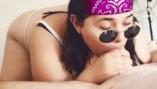 Brunette Sucking Big Dick
