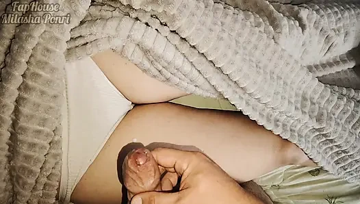 Do You Want to Cum on My Stepsister? Cum on Her White Panties.