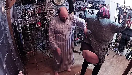 Part 1:- Punishment session for Stephanie for not sucking enough cock with Domina Satana and Lanista Bear.