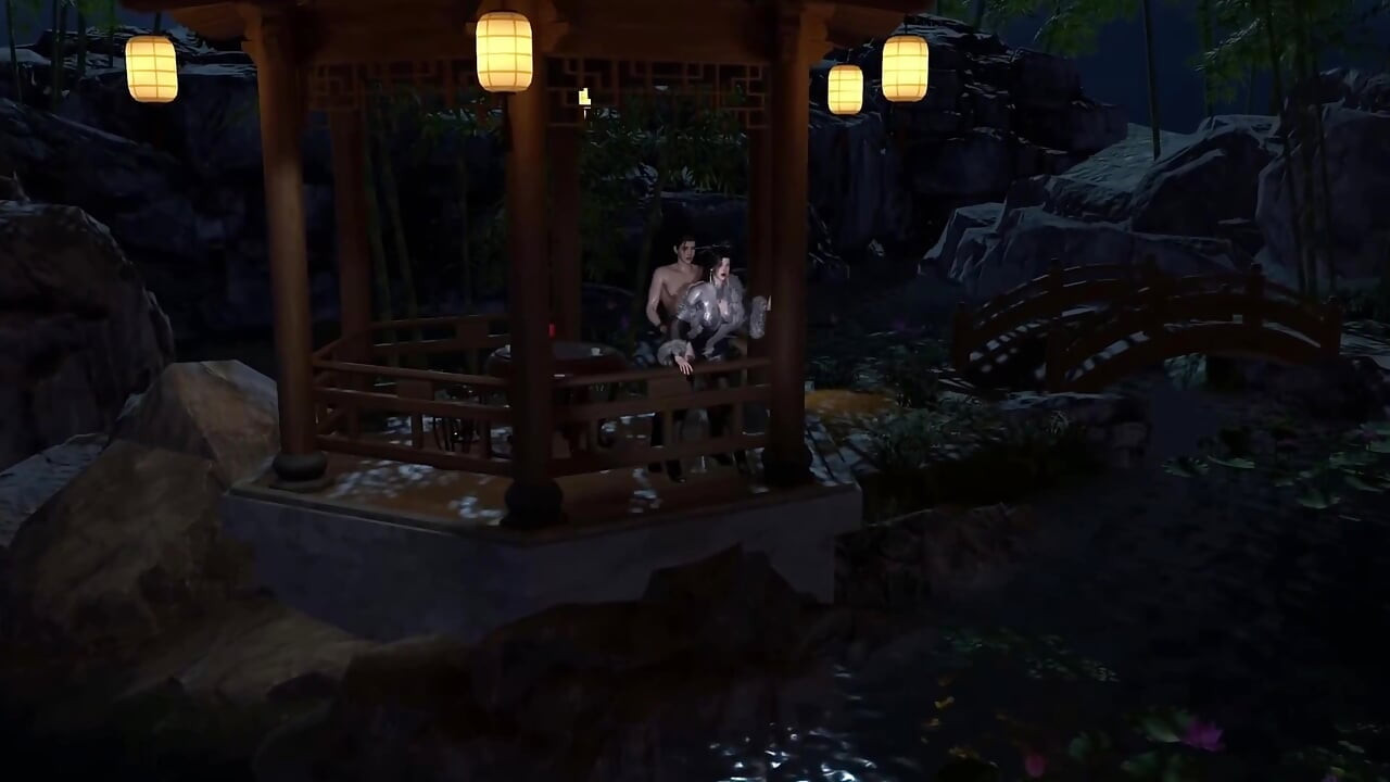 Model Cosplay Asia panas 3D berkongkek dubur gangbang tegar