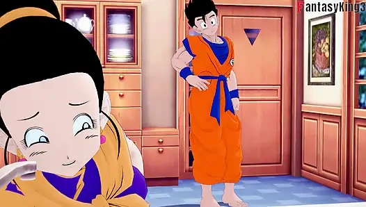 Chichi gets stuck in the sink and gohan fucks her - DragonBall Zex Series