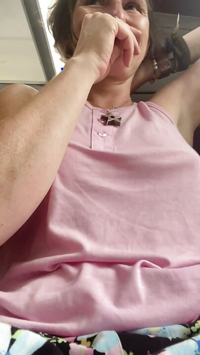 Think I got caught playing with my boobs, belly & bush on the bus! Either that, or two guys recognised me!