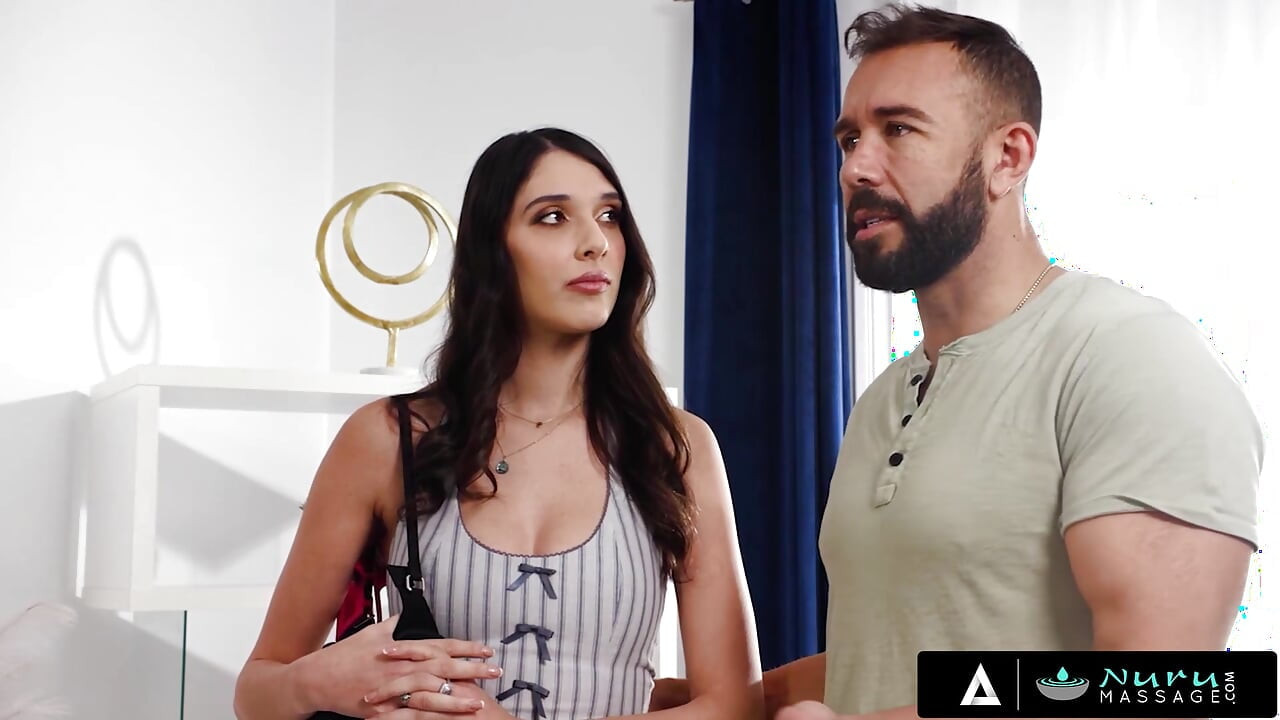 NURU MASSAGE - Aria Sloane Lets Lesbian Ex Lexi Lore Fuck Boyfriend In Steamy Threesome
