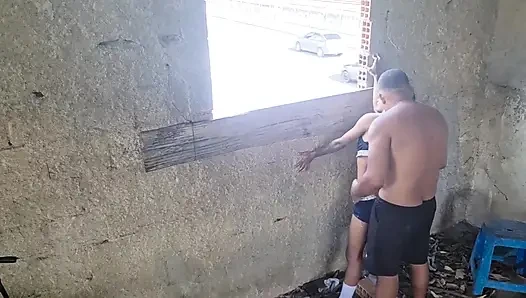 I Caught the Balled on the Terrace 100% Anal