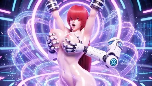 Shermie KOF Bondage Arena - Robotic Restraints & Intense Solo Orgasm