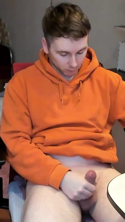 Epic moment from "Stud Guy Watches Porn and Jerking Uncut Hot Cock"