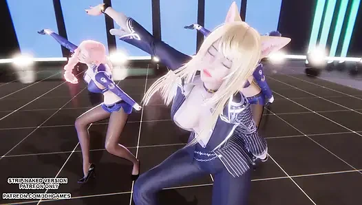 MMD  TWICE - Talk that Talk  Ahri Seraphine Kaisa Sexy Kpop Dance League of Legends Hentai Uncensored 4K 60FPS