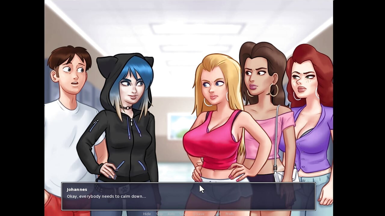 サマータイム・サーガ - ジェニーが妊娠 - ダイアナがテーブルの下で手コキをしてくれた - 新しい科学プロジェクトは素晴らしいFHです