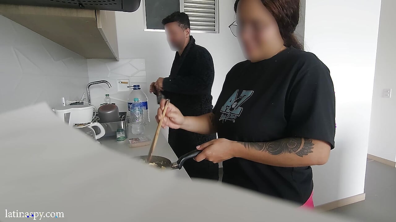 kitchen with latin titties part 2