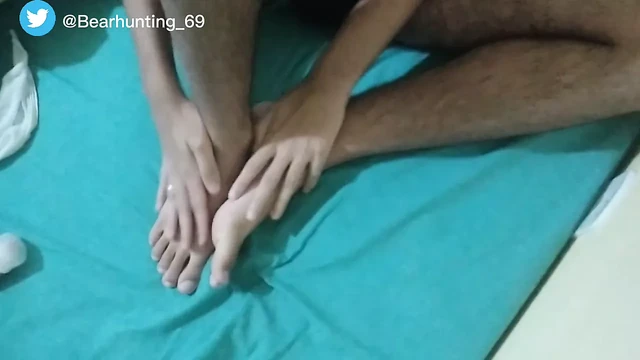 Black wink foot your  massage