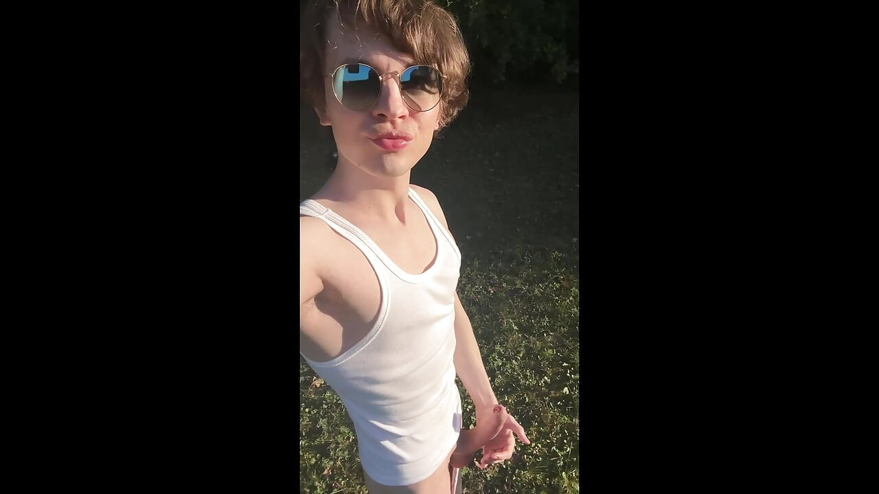 Horny Boyfriend Risky Strokes Big Dick And Cums Outdoors