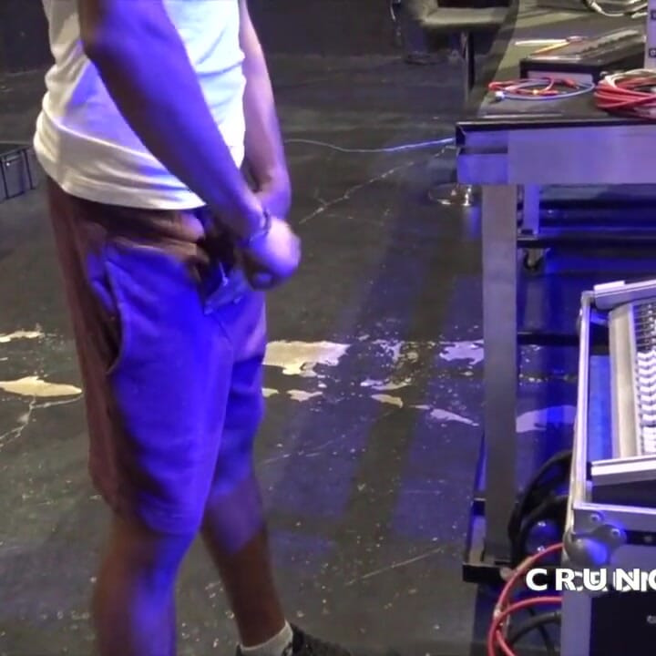 Twink fucked bareback in dance club