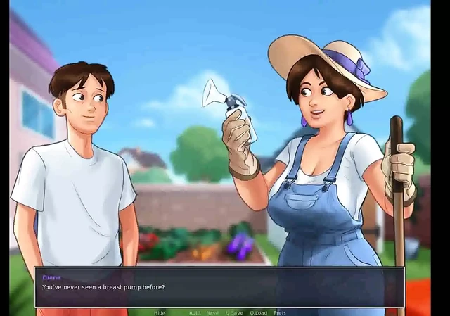 SummerTime Saga: деревенская милфа доит ее сиськи с насосом груди, эпизод 82