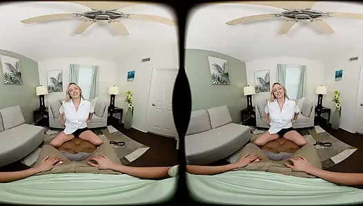 FORBVR - возбужденная студентка с большими сиськами трахает твой член в видео от первого лица во время терапии