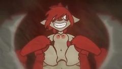 Sonríe y muele. Animación hentai peluda por skashi95