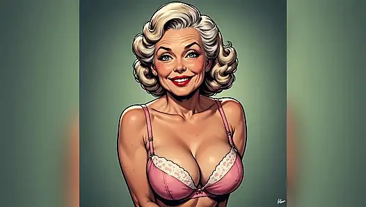 Retro pinup-bh und höschen-kunst