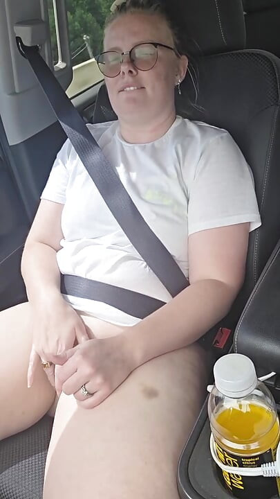 Masturbating in the truck on the road in public.