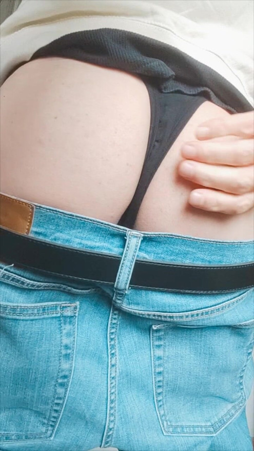 If the bitch is in heat, wear a plug before leaving the house