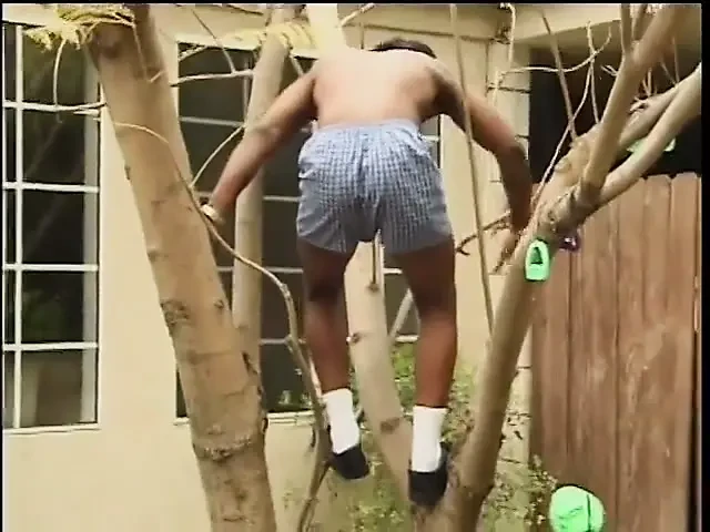 Horny black slut gives incredible head outdoors