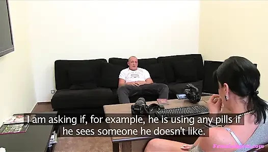 Female Agent - Cheating Husband Stuff His Dick Into Agent's Tight Pussy