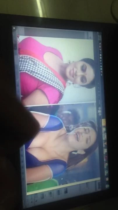 double cum tribute to booby bitches