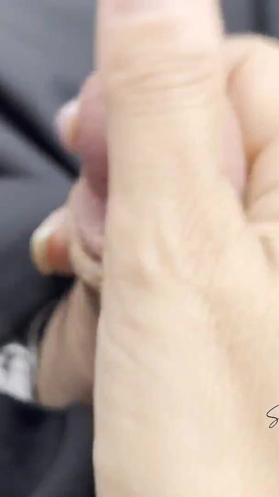 Spectacular moment from "Cumming while driving, 2 closeup clit orgasms for her and a huge cum load for him"