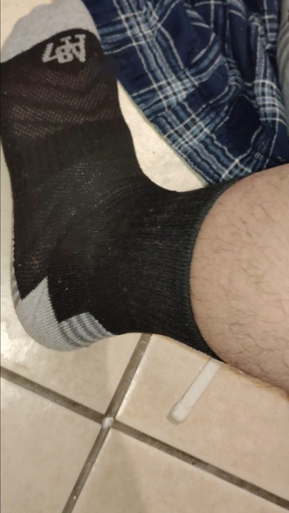 Showing Some Sexy Socks When I'm Rubbing My Brown Hispanic Boy Dick