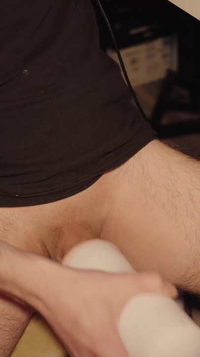 Emotional moment from "I jerk off with an electronic masturbator and think about your wife. Loud orgasm from Noel Dero"