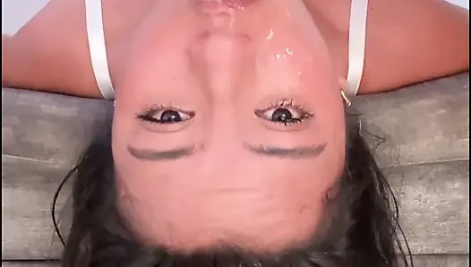 Mishell chokes on big cock in her throat