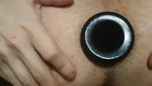 Banci ass bermain butt plug anal terowongan