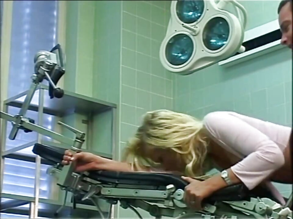 Beautiful Young Blonde with Big Tits Fucked and Cumshot on Her Ass by Gynecologist