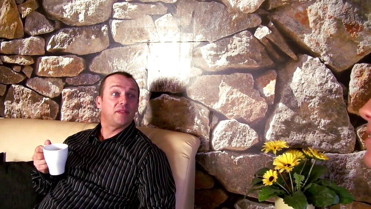 Horny redhead chick gets a warm load on her natural tits