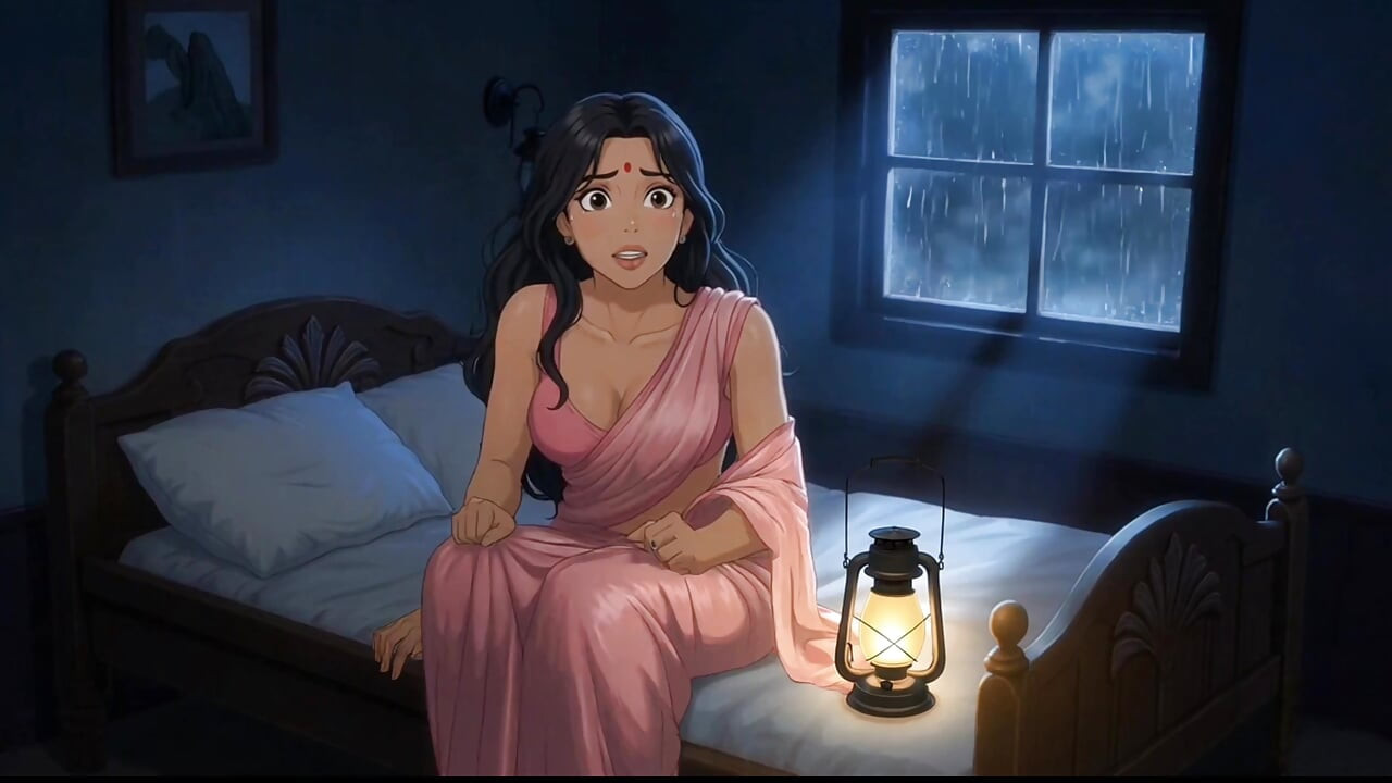 Barsaat Ki Raat Mein Padosi Ne Akeli Bhabhi Ko Tarpa Diya