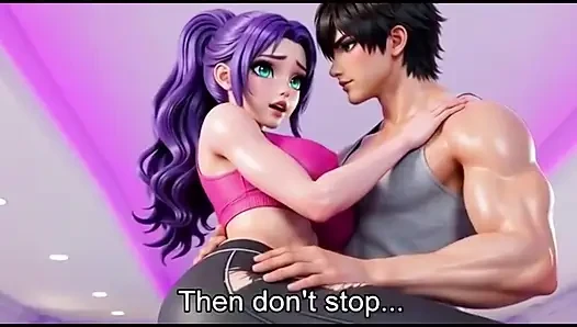 Aiko's tight yoga pants rip right while workout and fucked by yoga trainer