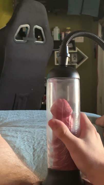 Playing with My New Penis Pump