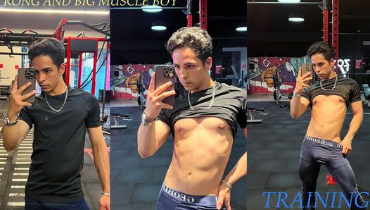 Fitness Boy Working Out in the Gym
