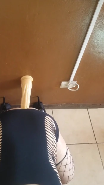 Thrilling moment from "Thick 33 cm dildo for my phat sissy ass"