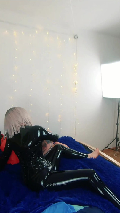 Stunning moment from "Latex Rubber Pussy FemDom Lesbian StraightJacket humiliation"