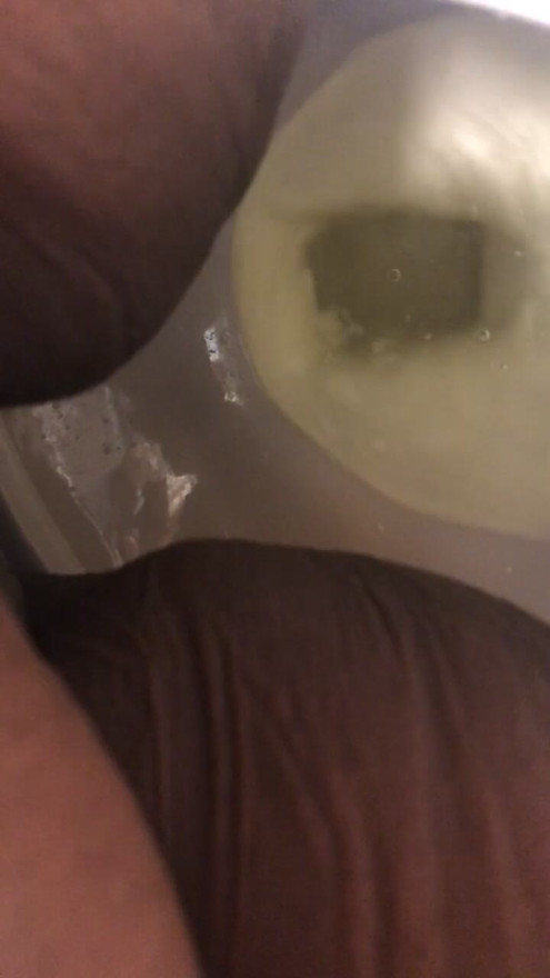 Goddess pees in public bathroom