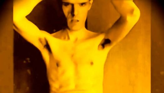 British Freddie Sunfields in Yellow Hard Cock Masturbation