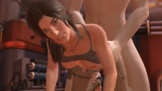 Lara Croft prend une bite géante dans le cul : Tomb Raider Parody