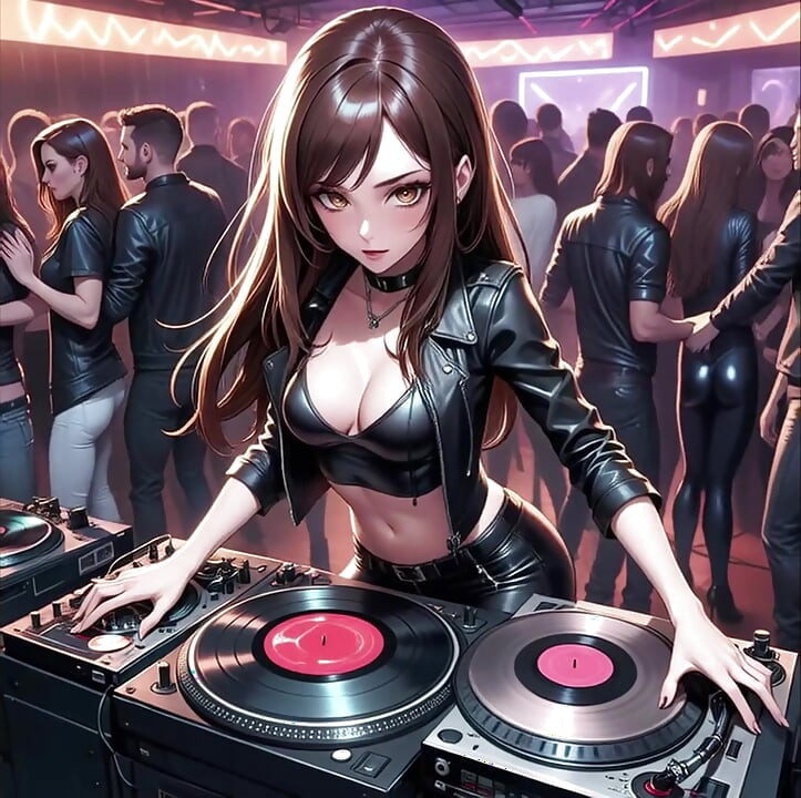 Anime Sexy DJ Synthwave Retrowave Electro AI