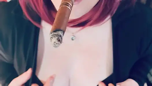 Cigar Smoking With Miss Tina Snua The Secretary!