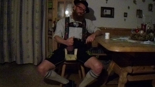 Edging in der Lederhosen