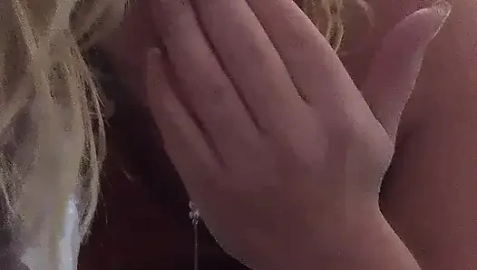 Lonely Girl Wet Pussy om table