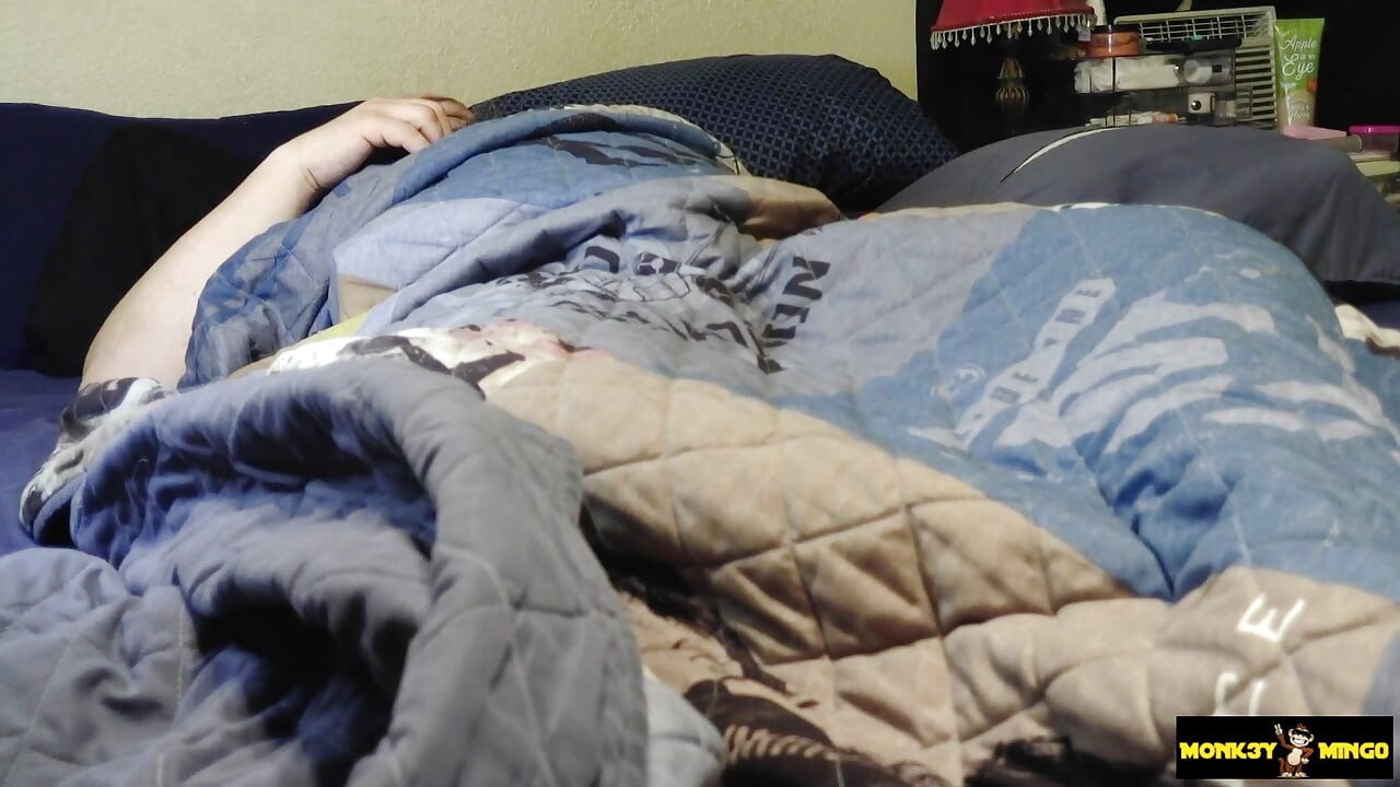 Furry Man Monk3yMing0 Masturbating on the Bed With My Legs Wide