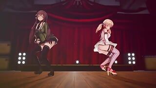 Mmd R-18 애니메이션 소녀들 섹시 댄스 클립 268