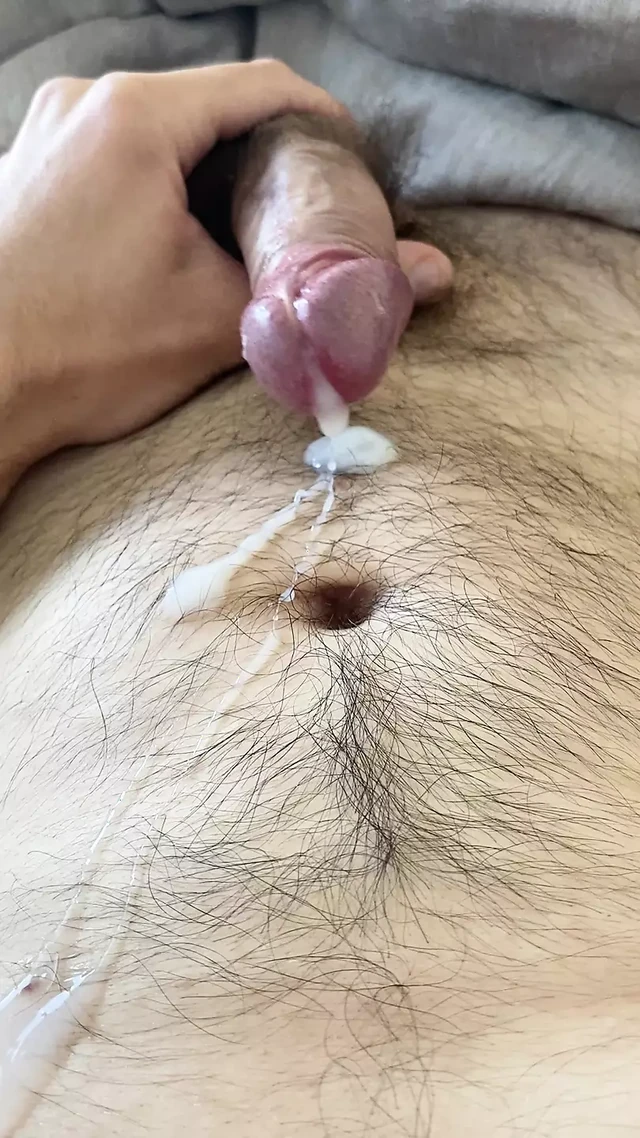 Playing with my cock until I cum heavy